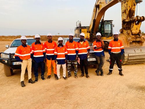 Equipe opérationnel de M.G.O à la mine de phosphate à Matam Senegal chez SOMIVA TEMICO